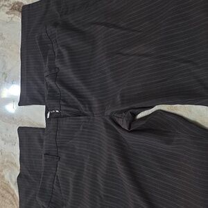 New York & Company Charcoal Pinstripe Trousers